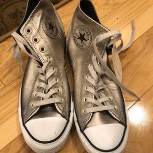 Converse leather high top All Star w/zippers